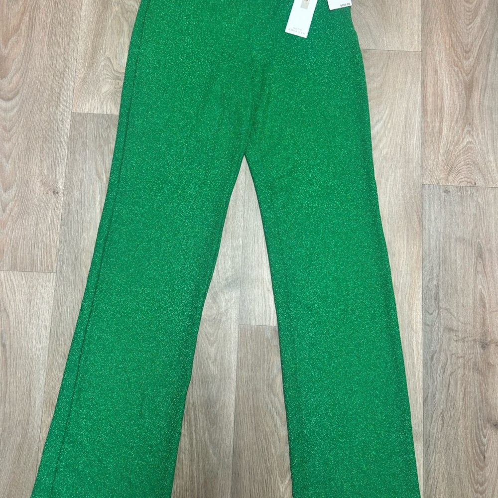 Good American Vibrant Green Flared Pants